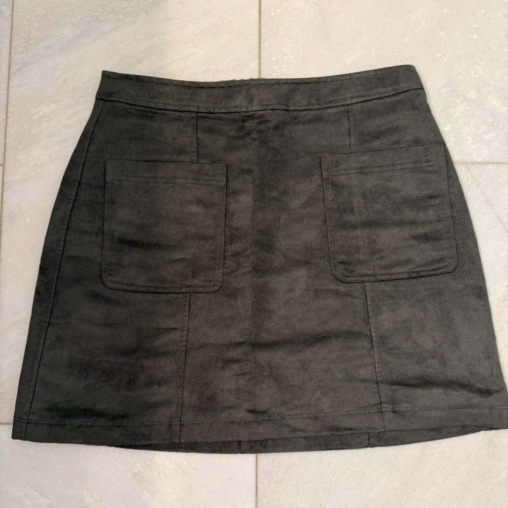 Olive Green Mini Skirt